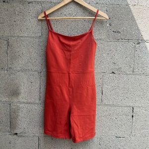 Aritzia Divinity 7” Romper size M, Copper Red. worn once